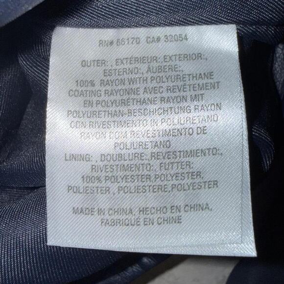 navy leather anthropologie moto jacket grunge punk y2k vtg - Picture 7 of 7